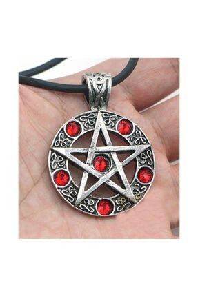 Supernatural Suspension Pentagram Kolye Wicca Pagan Dean Winchester Kolye btk6008