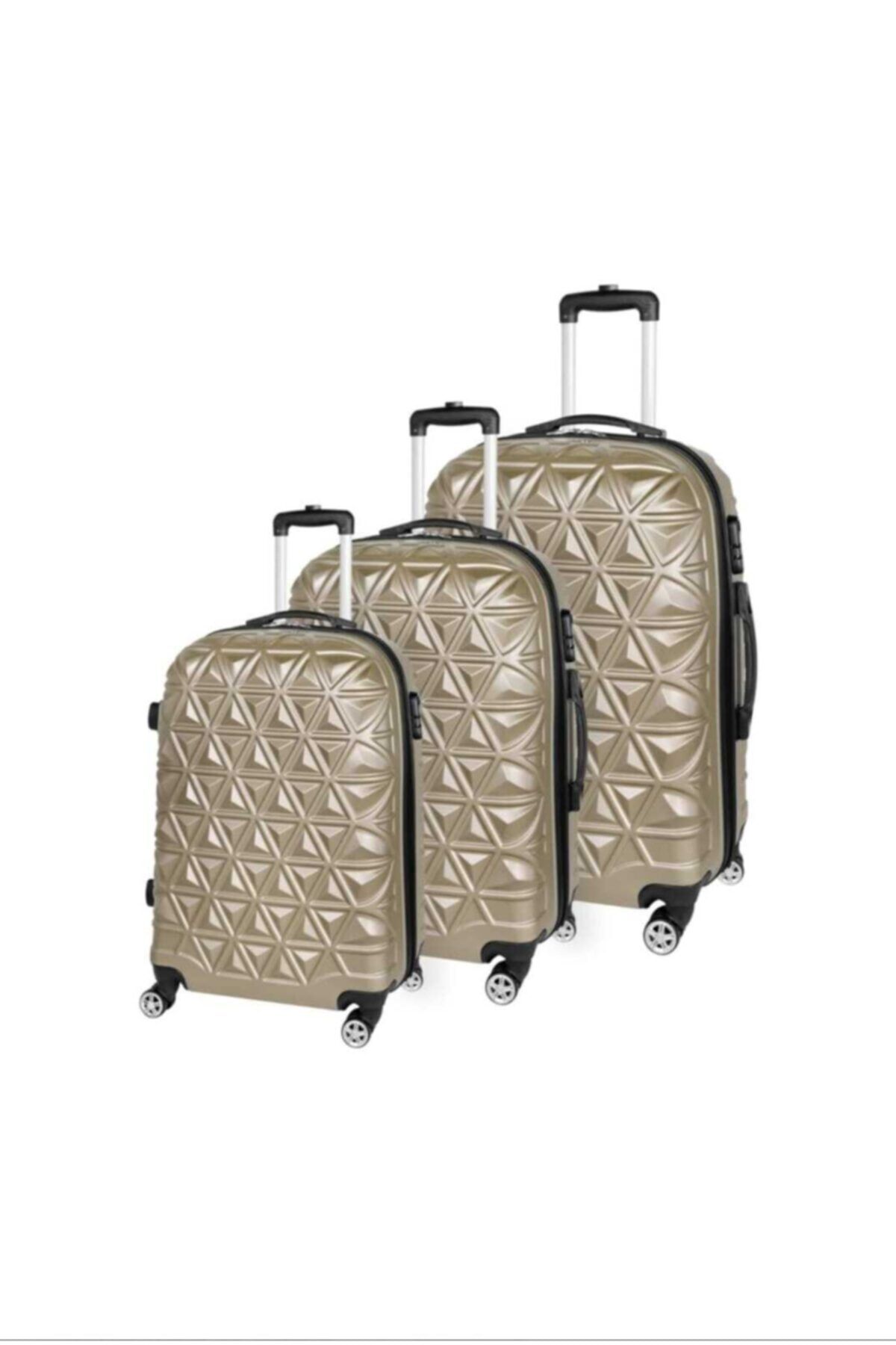 L Italiano New Season Polycarbonate 3 Piece Travel Suitcase Set