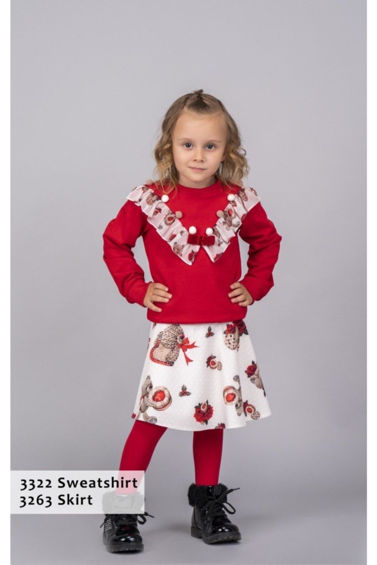 best kids-Girl's Red Skirt 3