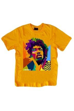 Jimi Hendrix Baskılı T-shirt KOR-TREND761