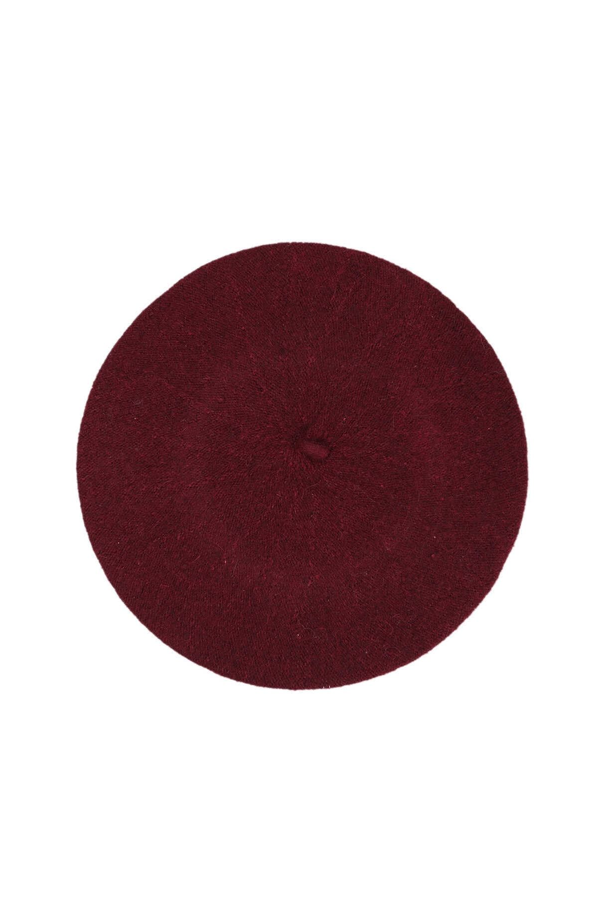 Unisex Bordo Fransız Ressam Keçe Bere