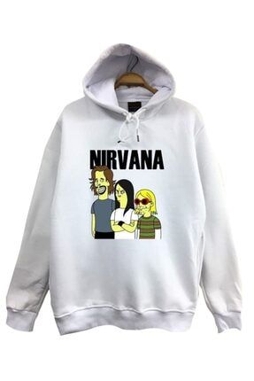 Nirvana-kurt Cobain Baskılı Kapüşonlu Sweatshirt KOR-TREND3656