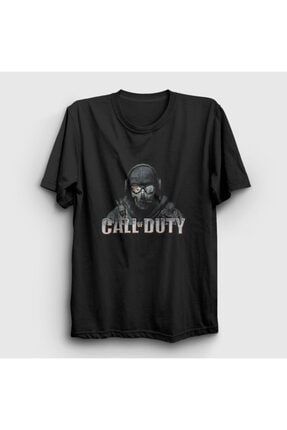 Unisex Siyah Soldier Call Of Duty Tişört 27409tt
