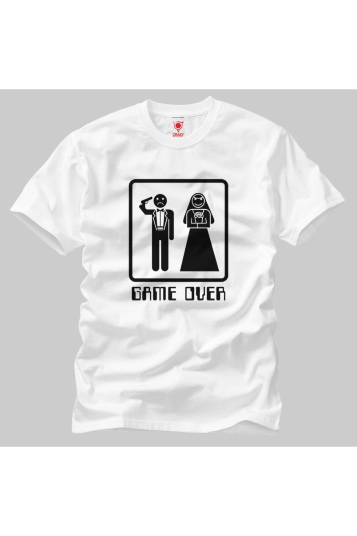 Crazy Tricou Pentru Bărbați Game Over Masculin - XS