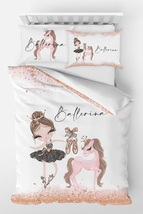 Homamia Beyaz Tek Kisilik Nevresim Takimi Unicorn Ve Balerin Fiyati Yorumlari Trendyol