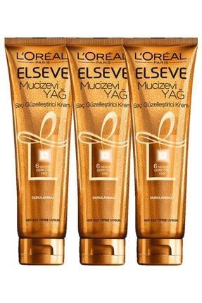 l oreal paris elseve normal saclar icin durulanmayan sac guzellestirici krem 150 ml 3 lu set fiyati yorumlari trendyol