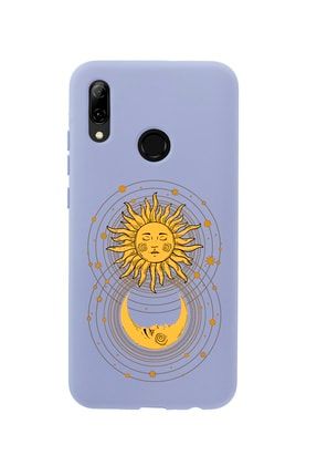 Huawei Psmart 2019 Moon And Sun Premium Silikonlu Lila Telefon Kılıfı MCHPS19LMAS