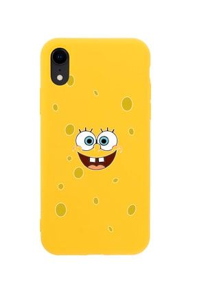 Iphone Xr Sponge Bob Tasarımlı Sarı Telefon Kılıfı MCIPXRLSPOB