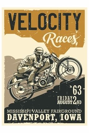 Velocity Retro Vintage Ahşap Poster pos1043