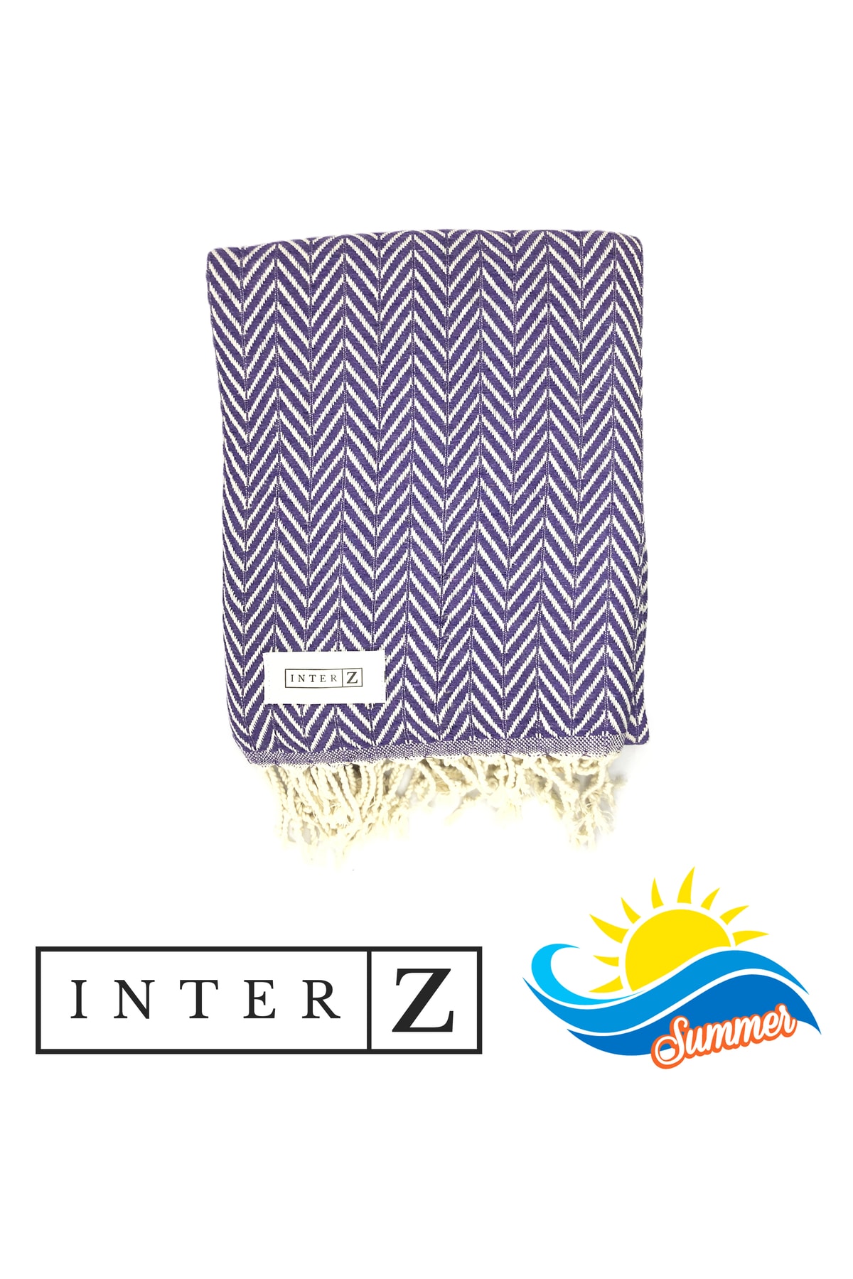 100% Cotton Beach Towel, Xxl 100x180cm, Marmaris, Purple