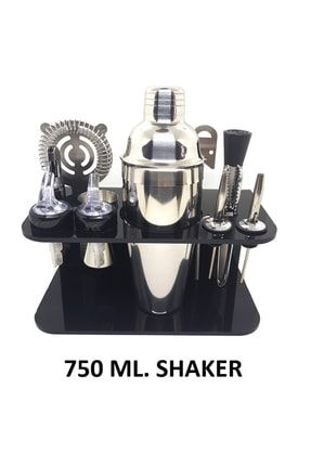 Standlı Profesyonel Kokteyl Hazırlama Bar Shaker Seti 750 ml ZBS-PRO-750