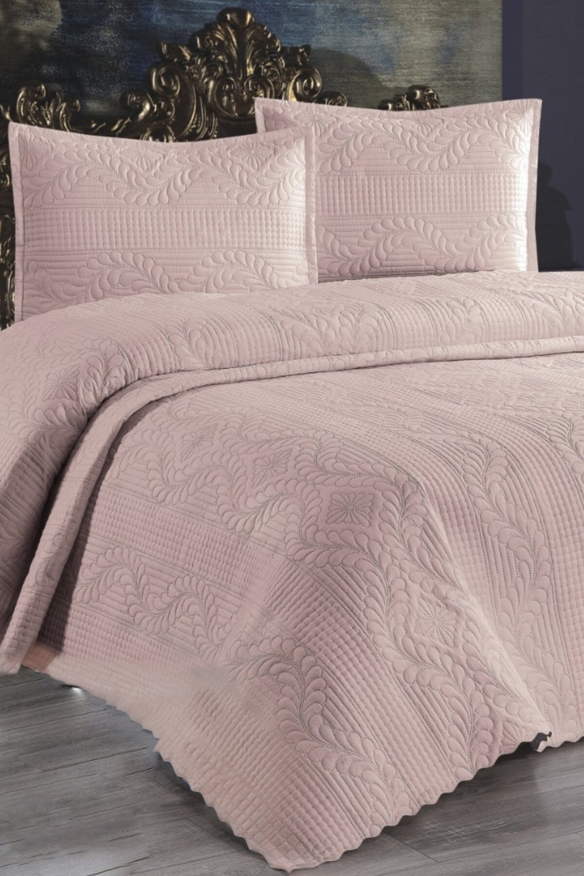 Tek Kişilik Microfiber Yatak Örtüsü Takımı Pudra