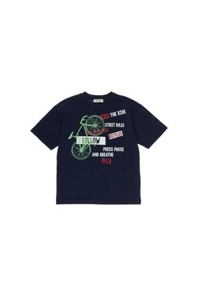 Erkek Çocuk Slogan Baskılı Kısa Kollu T-shirt 2221BK05005