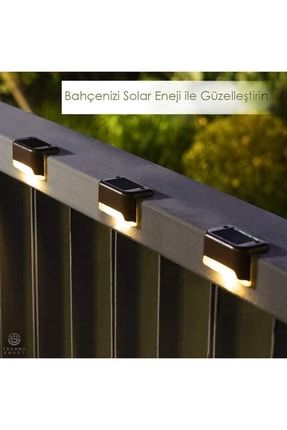 Solar Güneş Enerjili Şarj Edilen Köşebent Merdiven Veranda Bahçe Led Lamba Siyah (1adet) 0TJBHAYML8