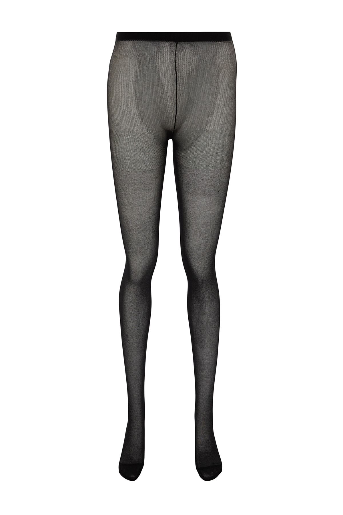 Trendyol Collection-Schwarze 2-teilige Jacquard-Stricksocken THMAW23CO00095 11