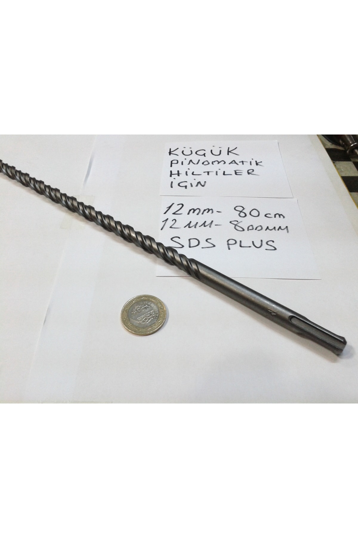 GFB 12x800 Sds Plus 12 Mm Kalınlığında 80 Cm Boyunda Küçük Hilti Pinomatik Matkap Ucu