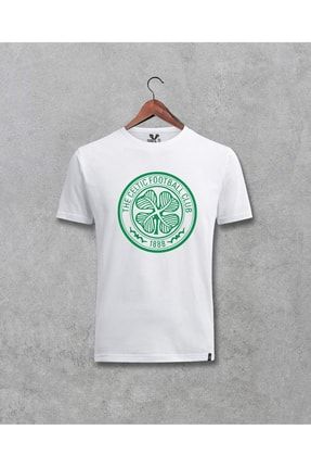 Celtic Futbol Takım Logo Baskılı Beyaz Tişört 33500227566107