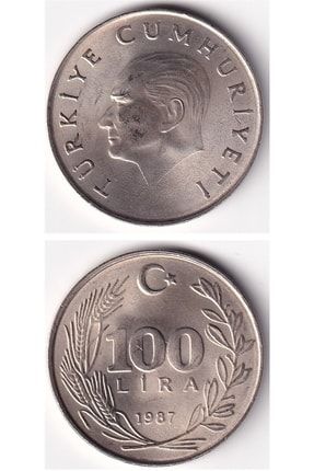 100 Lira (1987) Çil Eski Madeni Para BK1987100