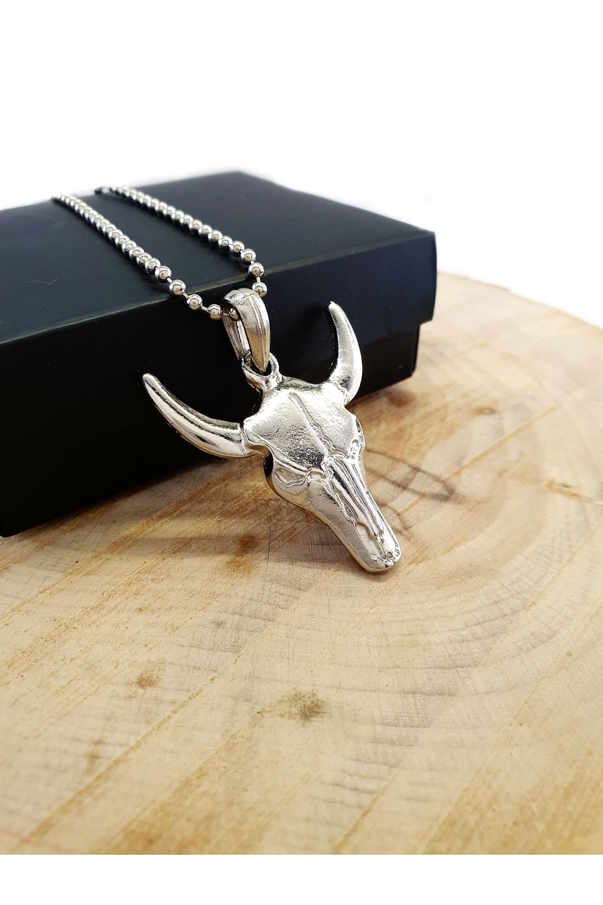 Bull skull store necklace
