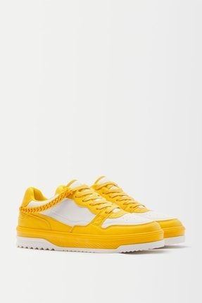 Sarı - Kontrast Zincirli Erkek Spor Ayakkabısı 12412060