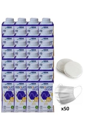 24 Adet Diyabet Sütü Vanilya Aromalı 200 Ml. + Mini Sabun & 50 Adet Maske Hediye NEST-24-DIA-VAN