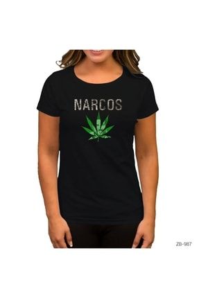 Narcos Marijuana Siyah Tişört ZB-987