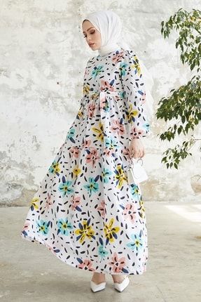 Minosa Çiçek Desenli Elbise - Mint MS00AN992224