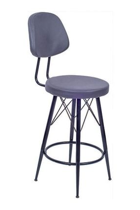 Eyfel Bar 75 Cm Metal Ayaklı Suni Deri Eyfel Bar Sandalyesi