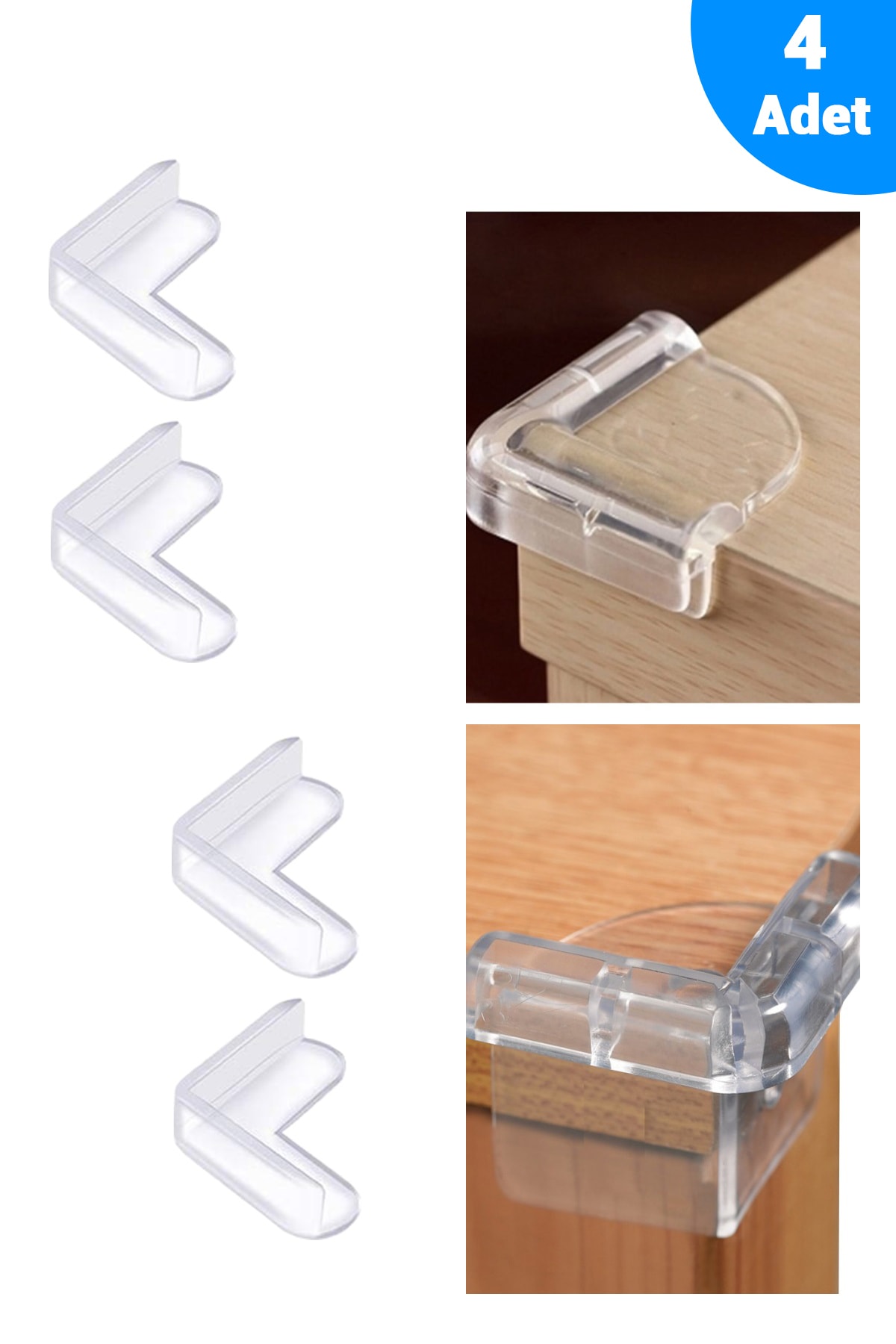 Baby Lock Çocuk Bebek Güvenlik Emniyet Seti,5 Çekmece Dolap Kilidi,4 Masa Köşe Koruyucu, 6 Priz Koruyucu fotoğrafı 4 (önizleme)