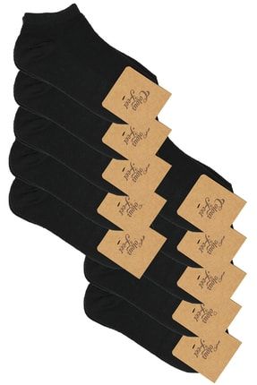 10'lu Paket Siyah Pike Örgü Patik Çorap CFPTK6002x10
