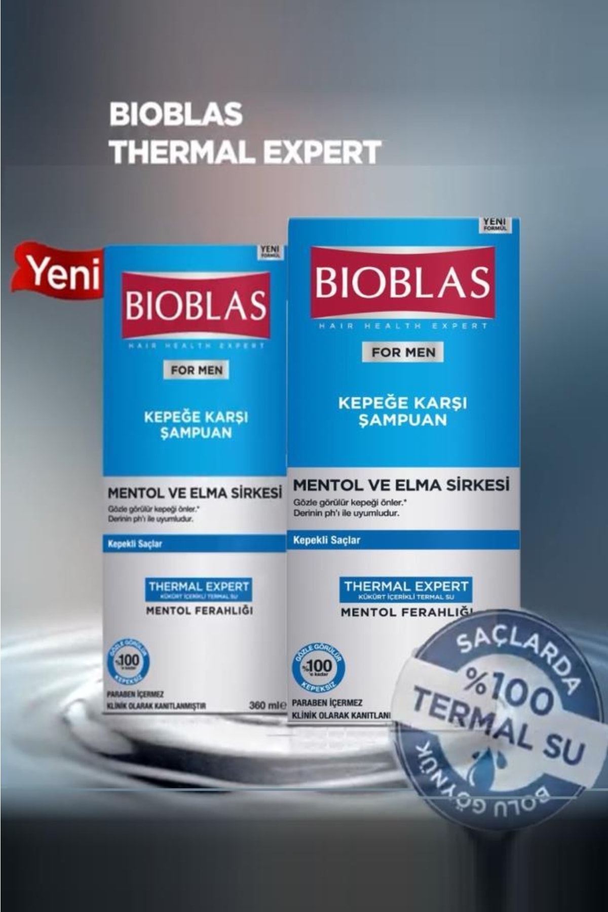 Bioblas For Men Kepeğe Karşı Şampuan Mentol Ve Elma Sirkesi 360 Ml X 2 Adet