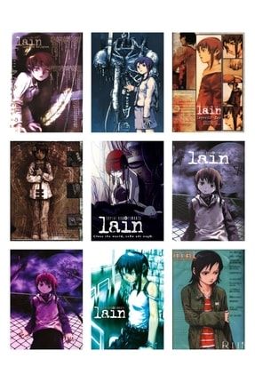 Serial Experiments Lain Fotokart 9 Adet Kesilmiş 8*6 Cm Pvc Kaplı Süper Hd Kaliteli Baskılı fotokartseri390