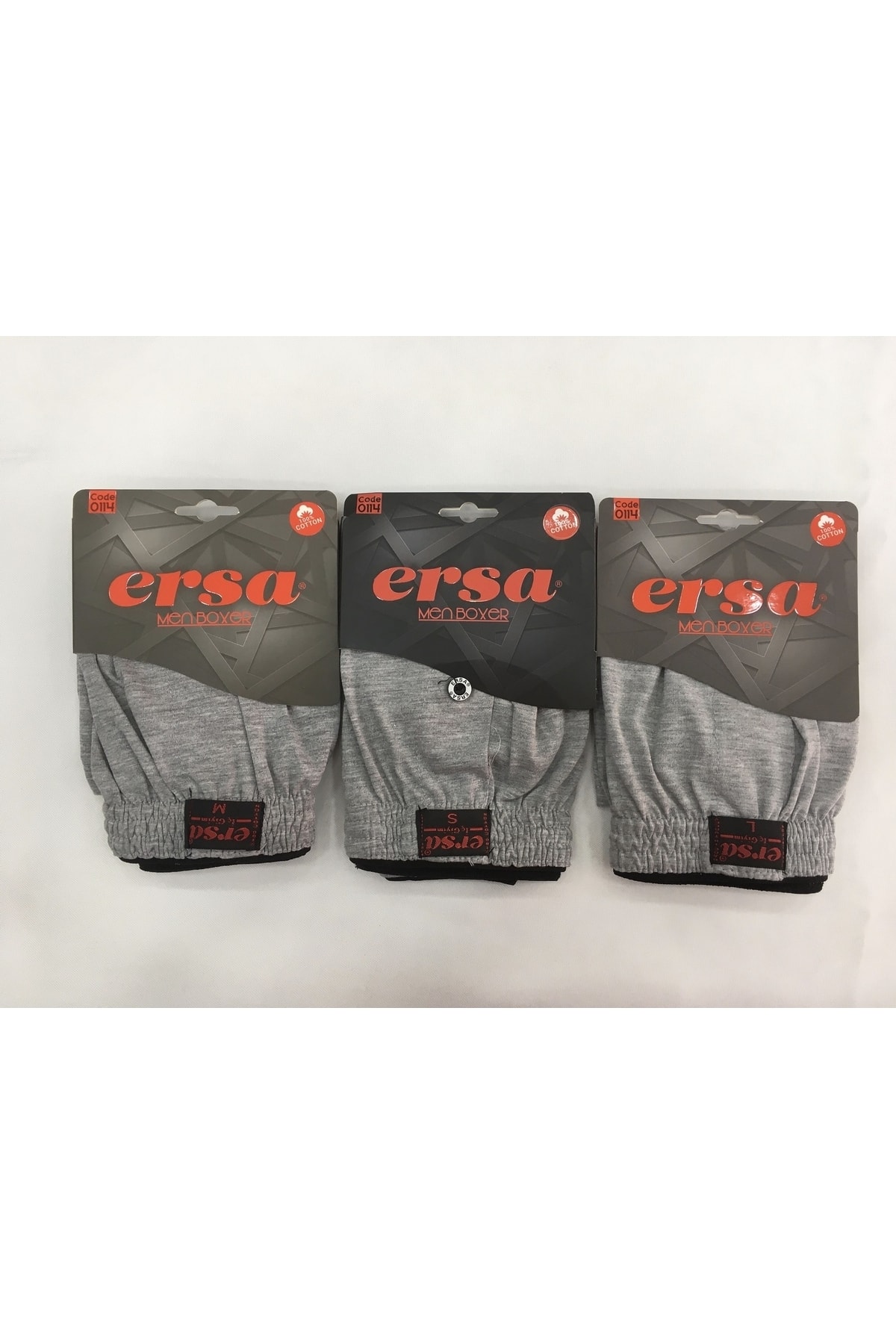 باکسر مردانه خاکستری ersa çamaşır | 22114 اورجینال - تصویر 2