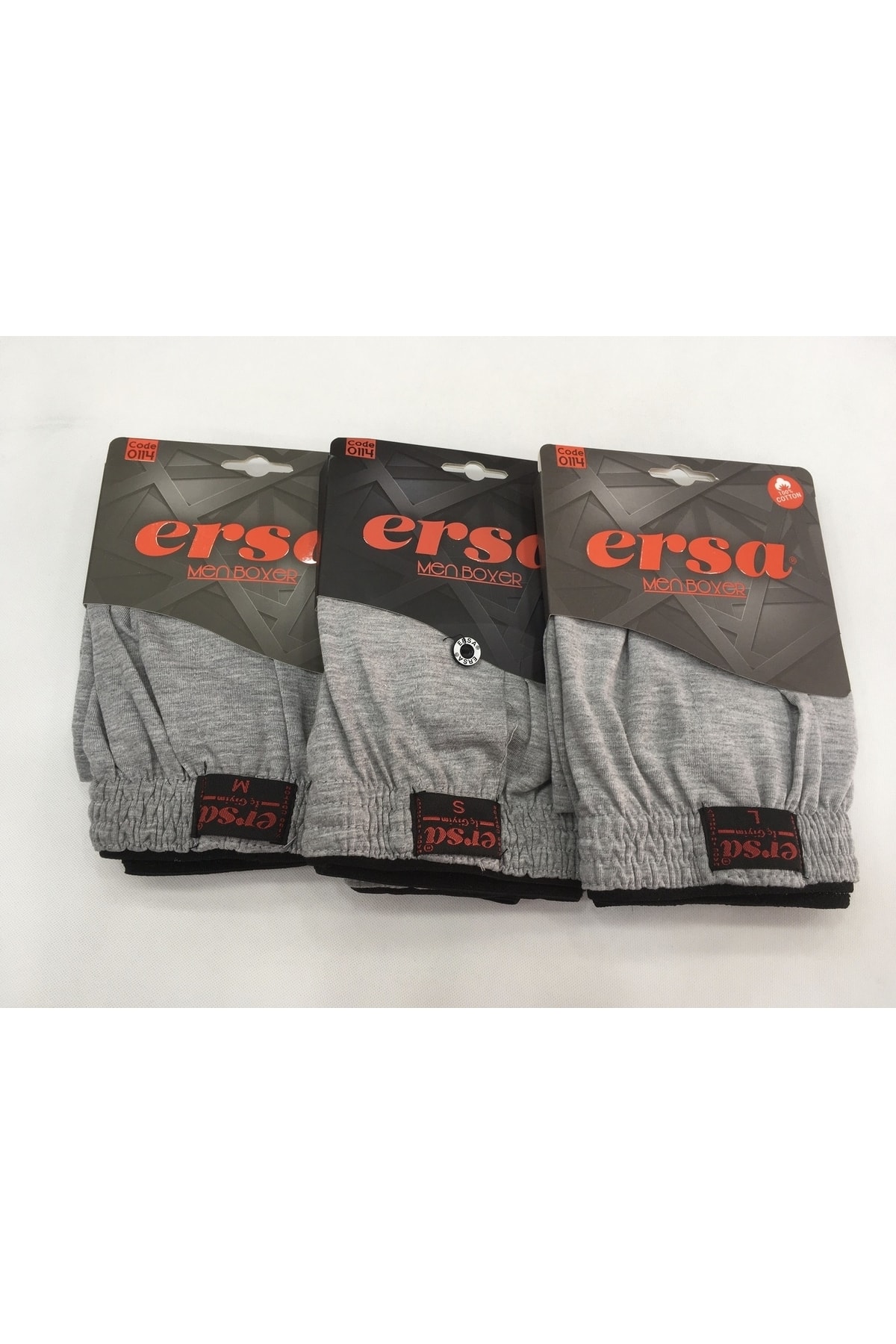 باکسر مردانه خاکستری ersa çamaşır | 22114 اورجینال - تصویر 3