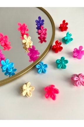 Renkli Mini Çiçek Toka Renkliminitoka