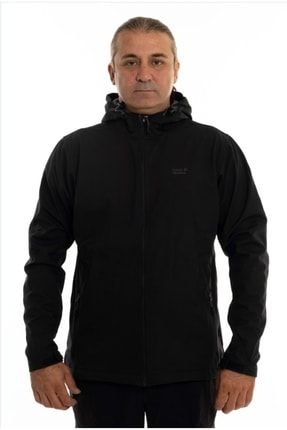 Erkek Siyah Softshell Sports Ceket ST00113