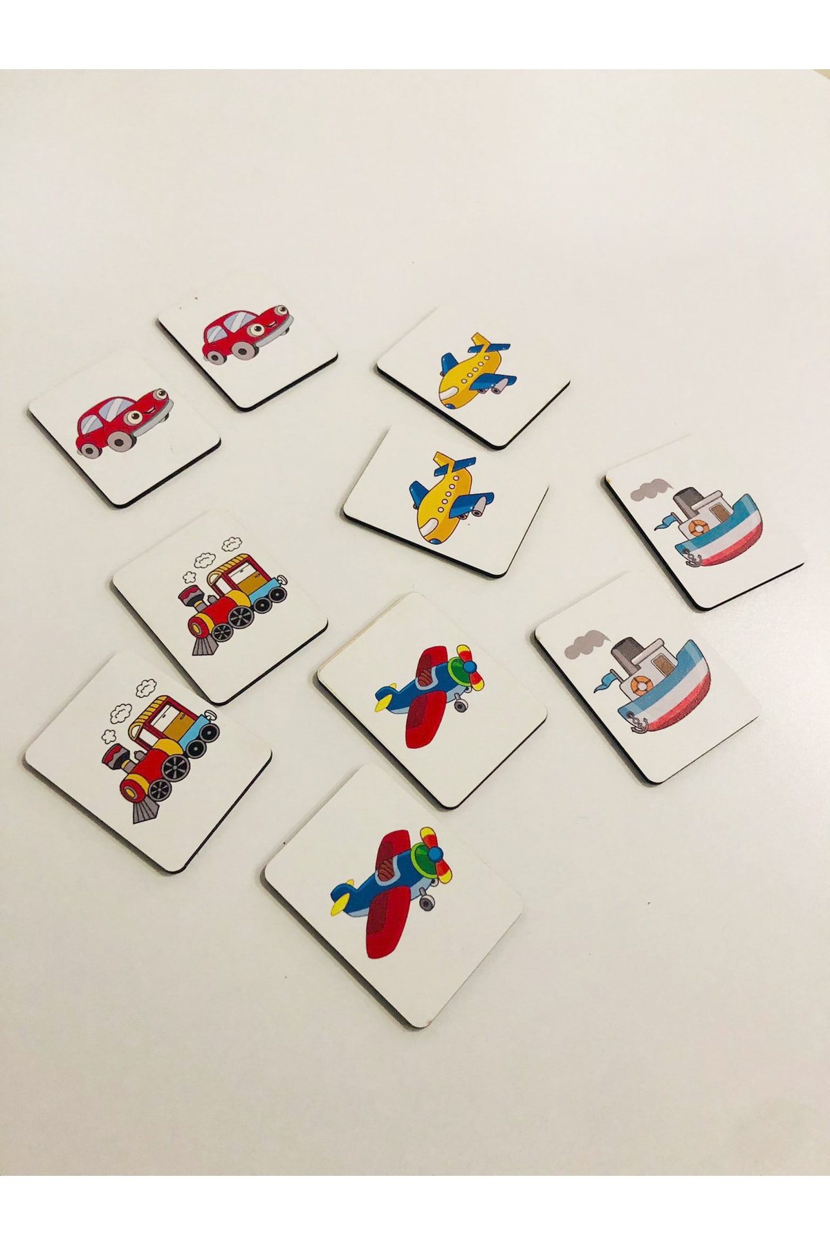 samsunlazer Araçları Öğreniyorum Ahşap Eşleştirme Kartları Hafıza Oyunu Zeka Kartları Kese fotoğrafı 3 (önizleme)