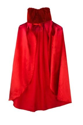 Parti Aksesuar Kırmızı Renk Yakalı Halloween Pelerin 90cm SMR00PM-T11