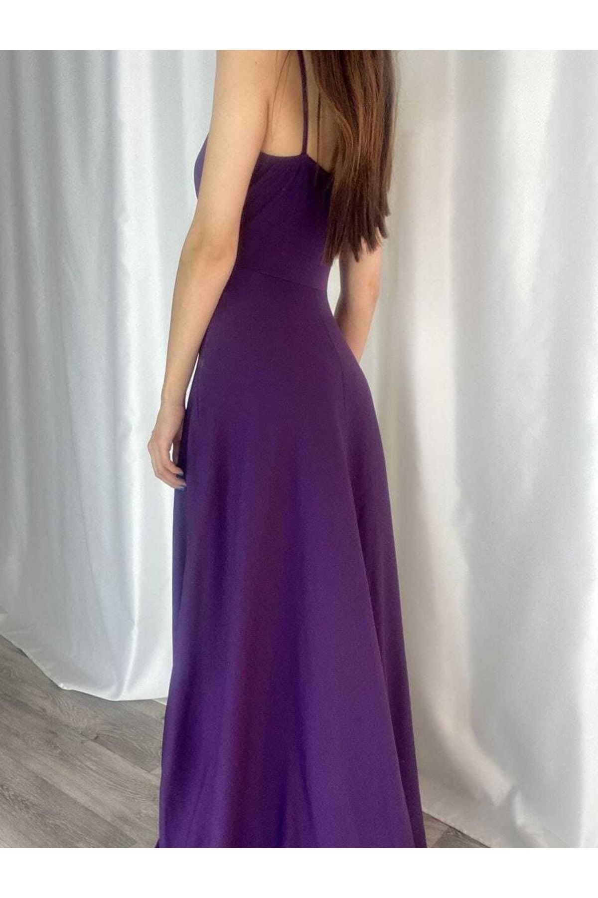 Dark purple cheap maxi dress