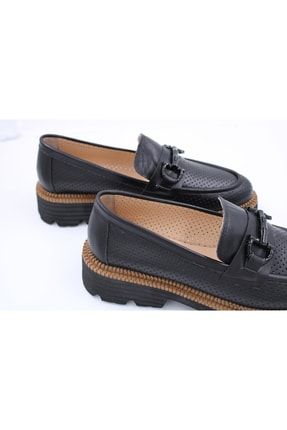 Acacia Zımbalı Siyah Tokalı Ultra Hafif (600gr) kadın Ayakkabı 6010