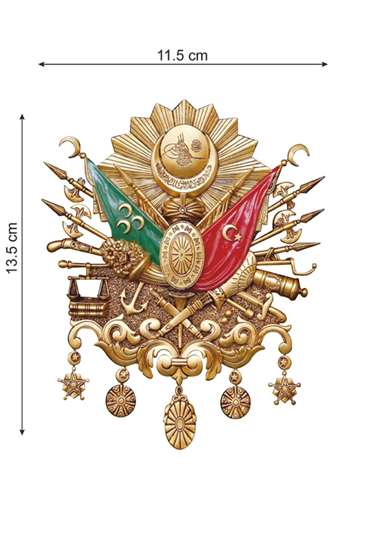 anahtarlıksepeti Osmanlı Arması Color Sticker Etiket 11.5x13.5 Cm