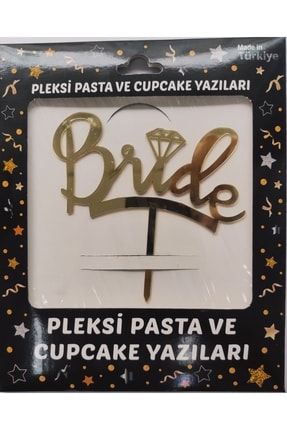 Bride Yazılı Pleksi Pasta Süsü Bekarlığa Veda Partisi PaPartiBride00013