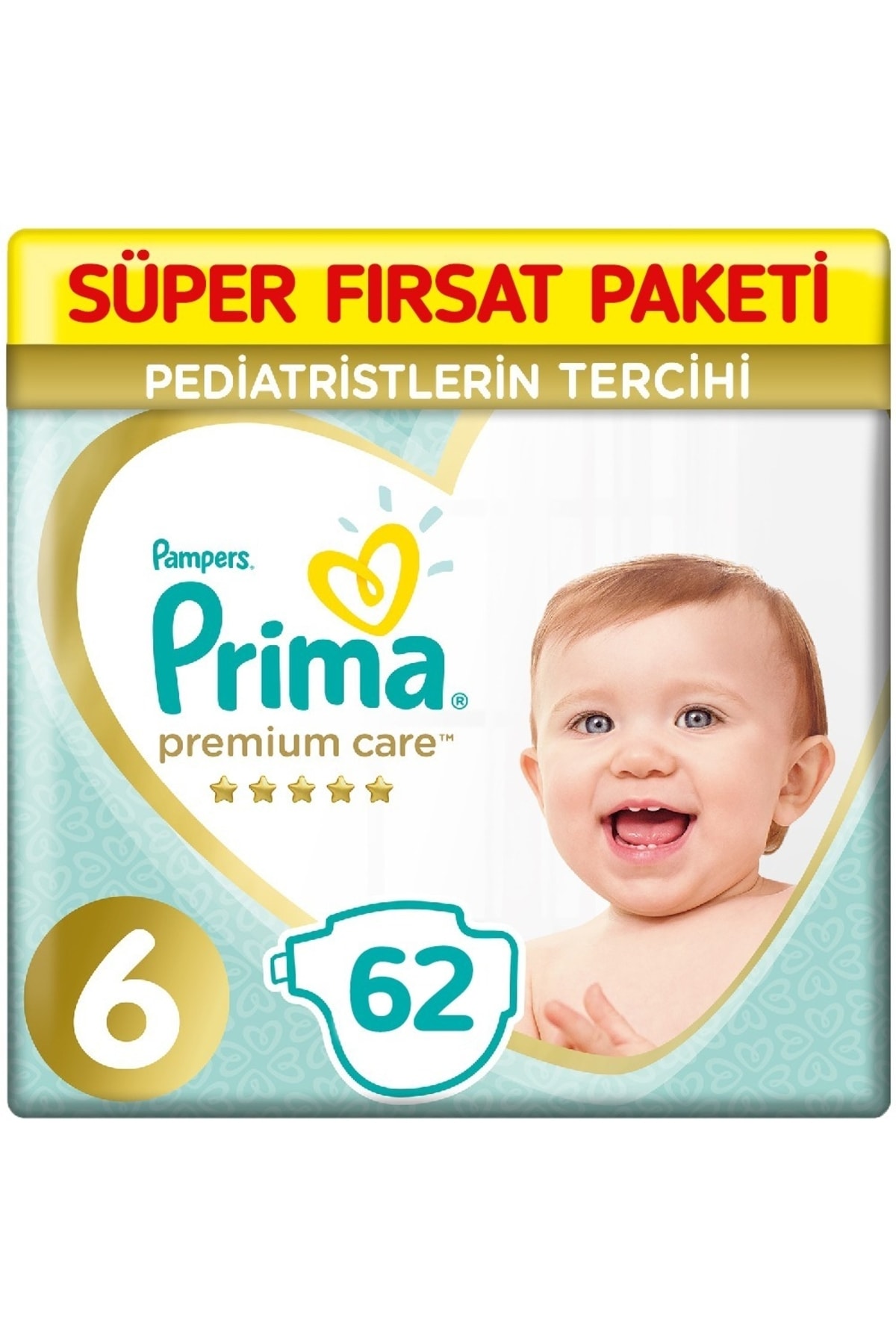 Prima Premium Care 6 Beden Bebek Bezi 62 Adet