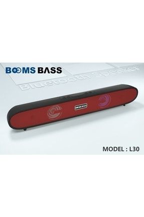 Bluetooth Hoparlör Renkli Ledli Masaüstü Taşınabilir Stereo Tf Fm Usb 1 1 L30 5w Kırmızı