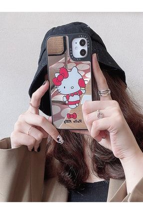 Hello Kitty Desenli Aynalı Iphone 13 Uyumlu Kılıf HLKT10