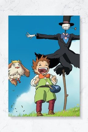 Yürüyen Şato Howl's Moving Castle Ghibli Anime Poster - Duvar Posteri V3 ghib004