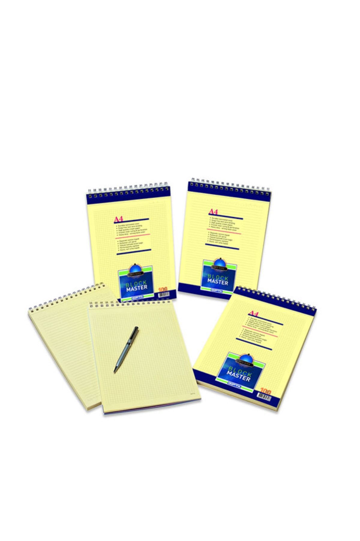 Gıpta-Checked Spiral Notepad Block Master - A5 100 Yp 1385 1