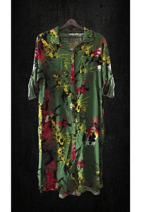 Salaş Keten Elbise(nepal Desenli) Otantik Elbise Çiçekli Elbise TTO125