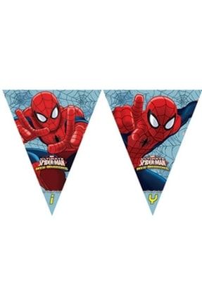 Spiderman Flama Örümcek Adam Doğum Günü Parti Flaması 2mt shr42