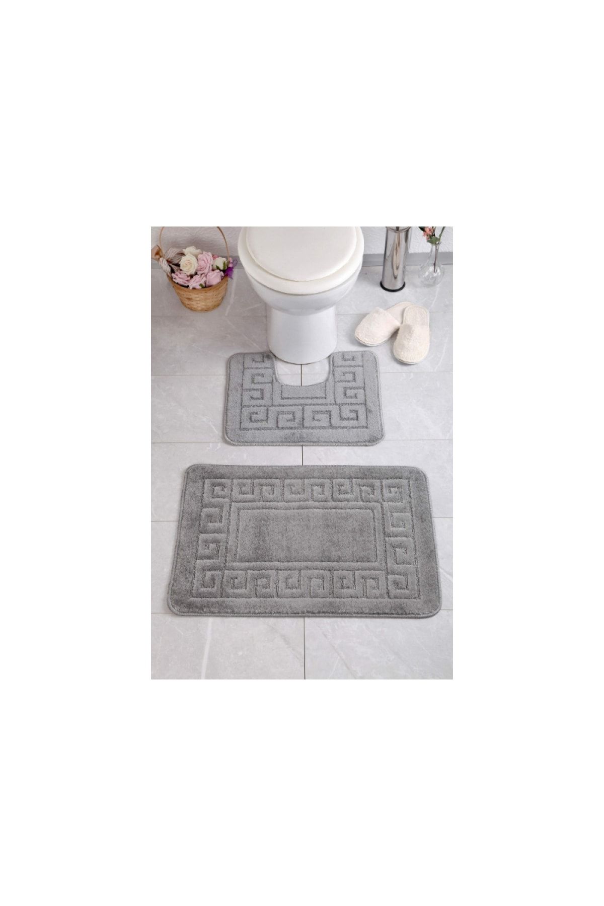 Confetti-Ethnic 50x80 40x50 cm PS Platinum Bath Rug 1